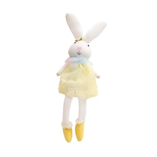 Harilla Osterhasenpuppe Kaninchen Plüsch Plüsch Spielzeug lustige Figur Tierverzierung Stoffte Statue für Desktop Schlafzimmer Wohnzimmer Halt Party, Gelb Harilla Osterhasenpuppe Kaninchen Plüsch Plüsch Spielzeug lustige Figur Tierverzierung Stoffte Statue für Desktop Schlafzimmer Wohnzimmer Halt Party, Gelb von Harilla