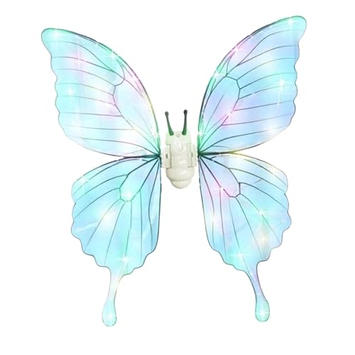 Harilla Ostern Elektrischer Beweglicher Schmetterlingsflügel mit Sound Prinzessin Spielzeug Leuchtender für Zuhause im, Klar von Harilla