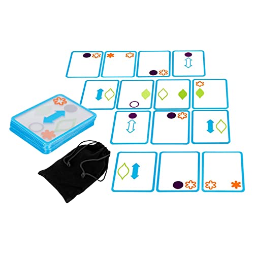 Harilla Overlap Card Game Swish Toy Set Räumliches logisches Denken -Kind-Interaktionsspielzeug für, Schwarz Blau von Harilla