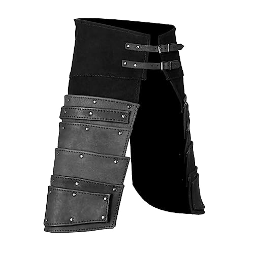 Harilla PU Beinschützer für Piratenstiefel, Cosplay Zubehör für Kostüme, Halloween Stiefel Etui, Schwarz Harilla PU Beinschützer für Piratenstiefel, Cosplay Zubehör für Kostüme, Halloween Stiefel Etui, Schwarz von Harilla