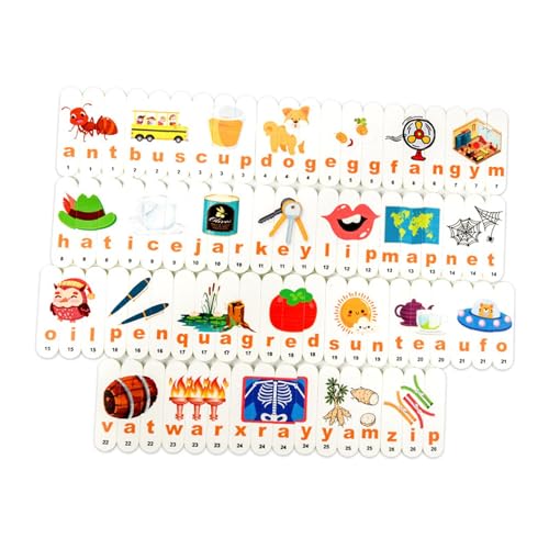 Harilla Passende Buchstaben-Buchstabierspiel für, lustiges Buchstabierpuzzle aus Holz für, Siehe Zauberspielzeug für Vorschulkindergarten, von Harilla
