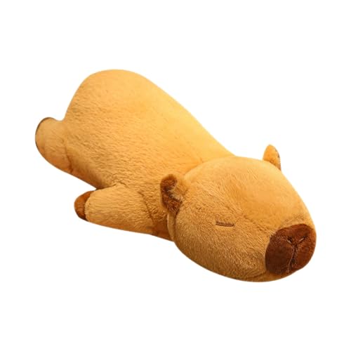 Harilla Plüsch-Capybara-Puppe, Stofftier, Rückenkissen, Heimdekoration, realistisches Schlafkissen, Deko-Ornament für das Home Office von Harilla