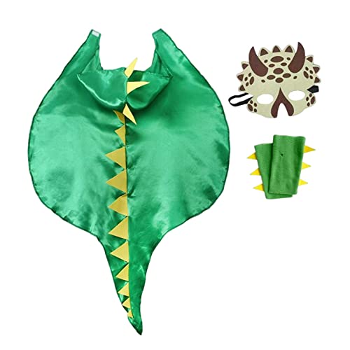 Harilla Plüsch-Dinosaurier-Kostüm, kreative Cape-Maske, Fantasie mit Hut, Kleidung, Spielzeug, Cosplay, Dinosaurier-Flügel-Kostüm für, GRÜN von Harilla