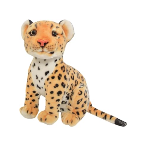 Harilla Plüsch Leopard Spielzeug Cartoon Figuren Haus Dekoration Wohnzimmer Bequem, Gelb, 27 cm von Harilla