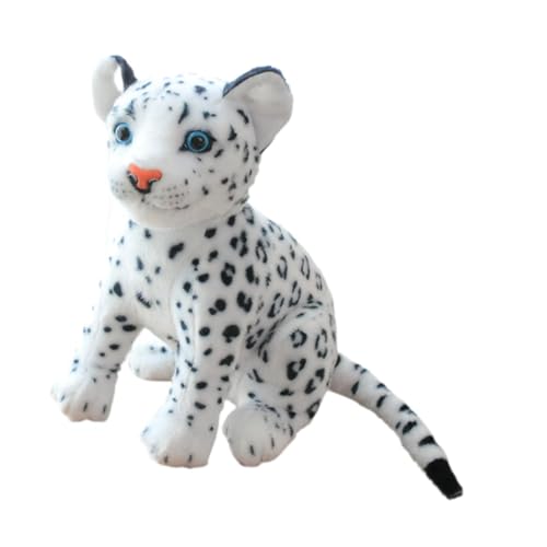 Harilla Plüsch Leopard Spielzeug Cartoon Figuren Haus Dekoration Wohnzimmer Bequem, Weiß, 23 cm von Harilla