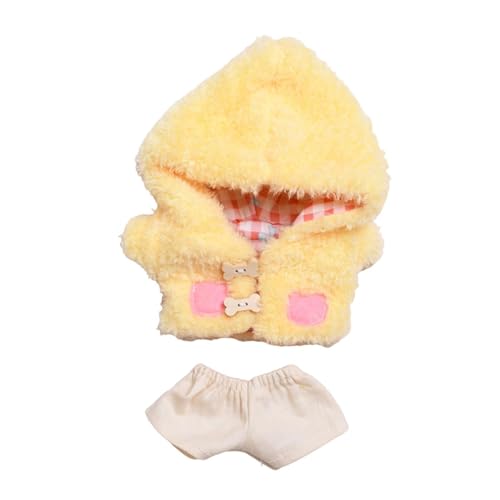 Harilla Plüsch-Puppenkleidung, Puppenkleidung für kleine Mädchen, abnehmbare niedliche Dekoration, Bequeme Puppen-Outfits, Kostüme für 15 cm große Puppen, Gelb Harilla Plüsch-Puppenkleidung, Puppenkleidung für kleine Mädchen, abnehmbare niedliche Dekoration, Bequeme Puppen-Outfits, Kostüme für 15 cm große Puppen, Gelb von Harilla