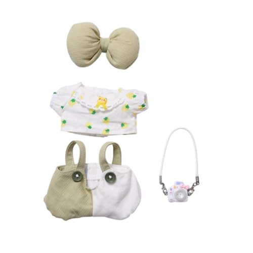 Harilla Plüsch Puppenkleidung Mädchen Puppenkleidung Requisiten Zubehör Cartoon Schleife Dekoration Geburtstagsgeschenk Kleidung Outfits Geschenk für Mädchen, mit Weißer Kamera von Harilla
