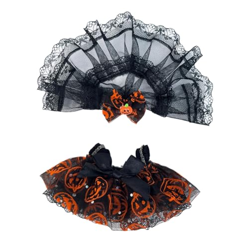 Harilla Plüschfigur Kürbiskleid Halloweenkostüm DIY für Geburtstagsgeschenk Foto-Requisiten Modekleid mit Schleier für 17 cm von Harilla