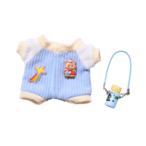 Harilla Plüschpuppenkleidung für 15–17 cm große Puppen, weich mit Wasserkocher, Kostüme, DIY-Plüschpuppenzubehör, Foto-Requisiten, modische, Blau Harilla Plüschpuppenkleidung für 15–17 cm große Puppen, weich mit Wasserkocher, Kostüme, DIY-Plüschpuppenzubehör, Foto-Requisiten, modische, Blau von Harilla