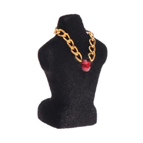 Harilla Puppenhaus-Halskettenhalter, Miniatur-Schmuck-Display-Set, 1:12 Puppenhaus-Ornament, realistischer Miniatur-Halskettenständer, Schwarz Harilla Puppenhaus-Halskettenhalter, Miniatur-Schmuck-Display-Set, 1:12 Puppenhaus-Ornament, realistischer Miniatur-Halskettenständer, Schwarz von Harilla