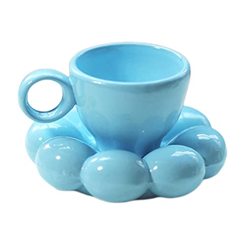 Harilla Puppenhaus Mini Teetassen-Set, stilvolles Porzellangeschirr für Küchenzubehör, blau von Harilla