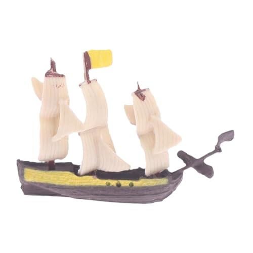 Harilla Puppenhaus Miniatur Modell Segelboot Mini Segelboot Modell Dekoration Boot Dekor, Segelschiff für Mikrolandschaft Puppenhaus, Stile A von Harilla