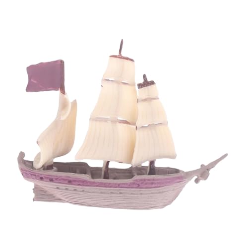 Harilla Puppenhaus Miniatur Modell Segelboot Mini Segelboot Modell Dekoration Boot Dekor, Segelschiff für Mikrolandschaft Puppenhaus, Stile B von Harilla