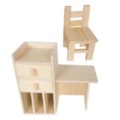 Harilla Puppenhaus-Schreibtischstuhl, Mini-Studientisch, Rollenspiel, Puppenhaus-Möbel, Modell, Rollenspiel-Spielzeug für Spielset im Maßstab 1:12 Harilla Puppenhaus-Schreibtischstuhl, Mini-Studientisch, Rollenspiel, Puppenhaus-Möbel, Modell, Rollenspiel-Spielzeug für Spielset im Maßstab 1:12 von Harilla
