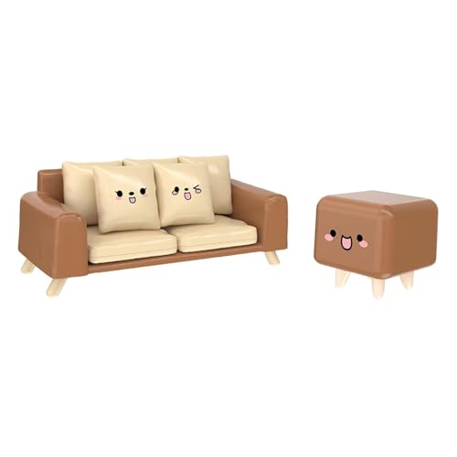 Harilla Puppenhaus-Sofa für Puppenhäuser im Maßstab 1/6 und 1/12, Landschaftszubehör, DIY-Schlafzimmerdekoration, Miniaturmöbel, Simulationszubehör Harilla Puppenhaus-Sofa für Puppenhäuser im Maßstab 1/6 und 1/12, Landschaftszubehör, DIY-Schlafzimmerdekoration, Miniaturmöbel, Simulationszubehör von Harilla