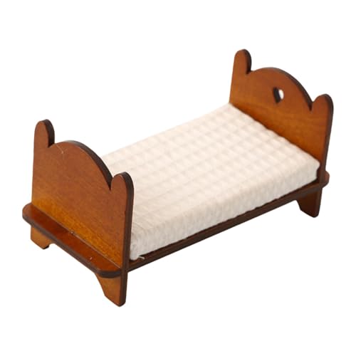 Harilla Puppenhausmöbel-Zubehör, Miniaturbett, 1:12, Rollenspiel, Puppenhaus, DIY-Szenenmodell, Puppenhaus-Dekoration, Holzmöbel Harilla Puppenhausmöbel-Zubehör, Miniaturbett, 1:12, Rollenspiel, Puppenhaus, DIY-Szenenmodell, Puppenhaus-Dekoration, Holzmöbel von Harilla