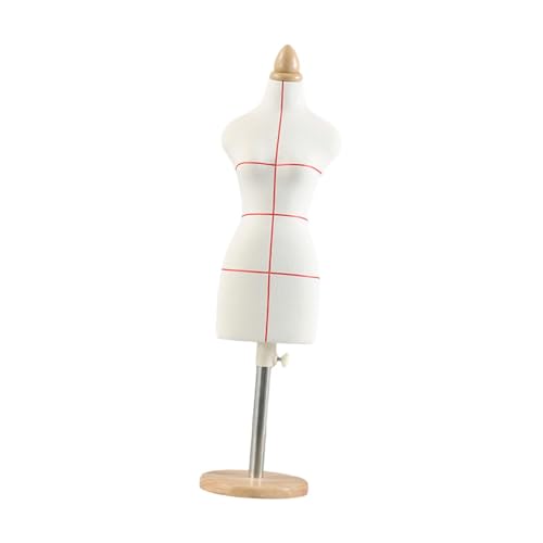 Harilla Puppenkleiderform Nähen Schaufensterpupplungssachen Dekoration Accessoires Schneidermacher Modell Schneiderform, 46 cm mit runder Basis von Harilla
