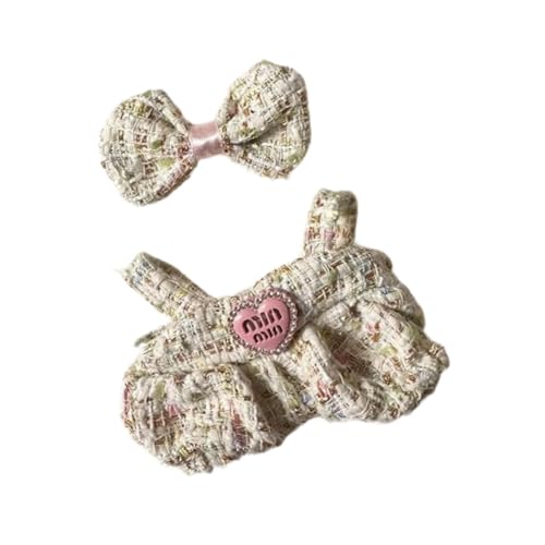 Harilla Puppenkleidung Set Jumpsuit Crafts Kinder Geschenke Waschbares Modell Accessoires DIY Machen Sie Ihre Puppen süße Puppenanzüge mit Bogenkopfschmuck , Beige von Harilla