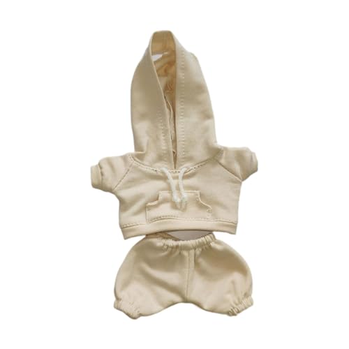 Harilla Puppenkleidung für 17 cm Große Plüschpuppe, Puppenkleidung, Kapuzenpullover, Sweatshirt Set, Plüschpuppenzubehör, Modische Kostüme, Bequem, Süß, Aprikose Harilla Puppenkleidung für 17 cm Große Plüschpuppe, Puppenkleidung, Kapuzenpullover, Sweatshirt Set, Plüschpuppenzubehör, Modische Kostüme, Bequem, Süß, Aprikose von Harilla