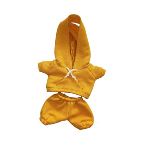 Harilla Puppenkleidung für 17 cm Große Plüschpuppe, Puppenkleidung, Kapuzenpullover, Sweatshirt Set, Plüschpuppenzubehör, Modische Kostüme, Bequem, Süß, Gelb Harilla Puppenkleidung für 17 cm Große Plüschpuppe, Puppenkleidung, Kapuzenpullover, Sweatshirt Set, Plüschpuppenzubehör, Modische Kostüme, Bequem, Süß, Gelb von Harilla
