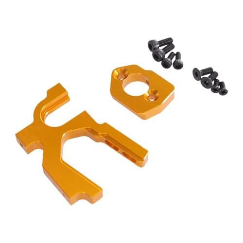 Harilla RC -Auto Motorhalterung Ersatzteile Legierung Motormontage Basis Einfacher Ersetzen Sie mit Schrauben RC -Zubehör für 1/14 144001 144010, Gold von Harilla