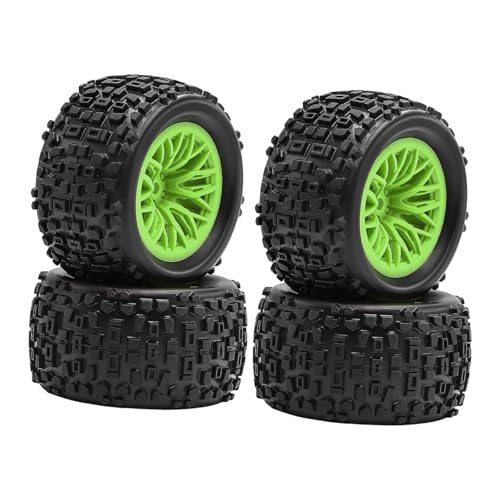 Harilla RC-Autoreifen im Maßstab 1:18, Felge, zu installieren, 4WD-Teile, Zubehör, zuverlässige professionelle 1/18 RC-Crawler-Räder, Reifen, GrÜn von Harilla