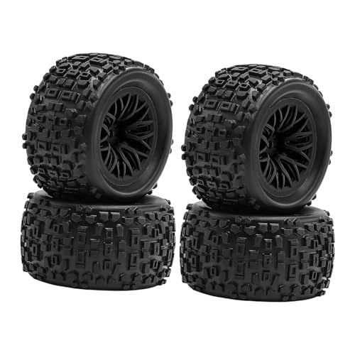 Harilla RC-Autoreifen im Maßstab 1:18, Felge, zu installieren, 4WD-Teile, Zubehör, zuverlässige professionelle 1/18 RC-Crawler-Räder, Reifen, Schwarz von Harilla