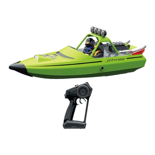 Harilla RC-Boot, selbstaufrichtendes Rennboot, ferngesteuertes Boot, Sommer-Outdoor-Wasserspielzeug für Flusswasser, Pools und Seen, Grüne Einzelbatterie von Harilla