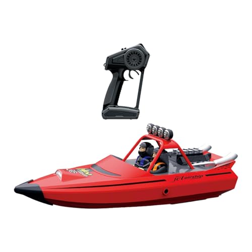 Harilla RC-Boot, selbstaufrichtendes Rennboot, ferngesteuertes Boot, Sommer-Outdoor-Wasserspielzeug für Flusswasser, Pools und Seen, Rote Einzelbatterie von Harilla