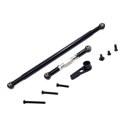 Harilla RC-Car-Lenkstange aus Metall, einfache Installation mit Schrauben-Servostange und -Arm für MN86-Hobbymodell MN128, Ersatz-Upgrade, Schwarz von Harilla きん