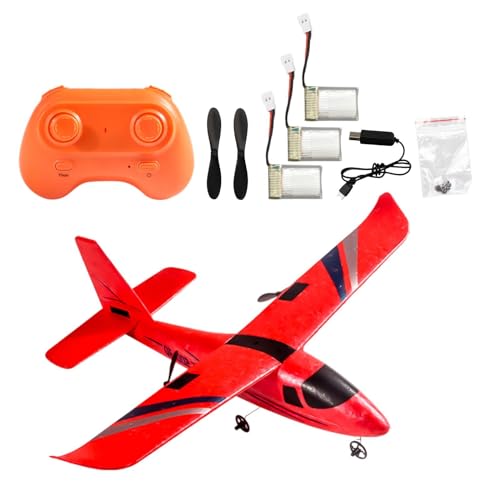 Harilla RC-Flugzeug, 15 Minuten, einfach zu fliegen, tragbar, 2-Kanal-RC-Segelflugzeug für Kinder, Anfänger, Erwachsene, Mädchen, Jungen, Geschenk, 3 Batterie Rot Harilla RC-Flugzeug, 15 Minuten, einfach zu fliegen, tragbar, 2-Kanal-RC-Segelflugzeug für Kinder, Anfänger, Erwachsene, Mädchen, Jungen, Geschenk, 3 Batterie Rot von Harilla