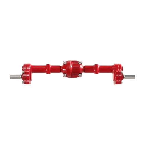 Harilla RC-Hinterachse, RC-Autoteil-Ersatz, stabile Türbrücke, Metallachse für MN82 D91 1:12, ferngesteuerte Autoteile, DIY-modifiziert, Rot von Harilla きん