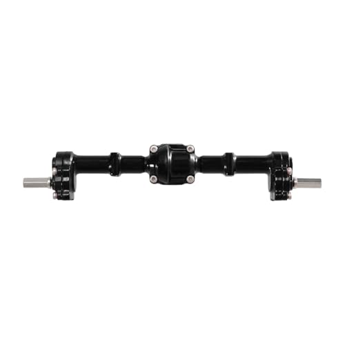 Harilla RC-Hinterachse, RC-Autoteil-Ersatz, stabile Türbrücke, Metallachse für MN82 D91 1:12, ferngesteuerte Autoteile, DIY-modifiziert, Schwarz von Harilla きん