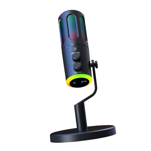 Harilla Rauschunterdrückung Kondensator USB -Desktop -Kondensator tragbar einfach zu verwenden Podcast Mic Desktop -Computermikrofon für PC -Laptop von Harilla