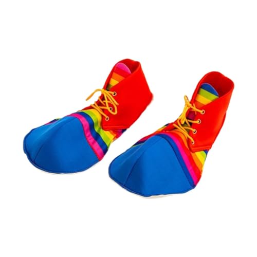 Harilla Regenbogen-Clown-Schuhe, lustige Zirkus-Requisiten für Karneval, Halloween, Bühnenauftritte, Groß von Harilla