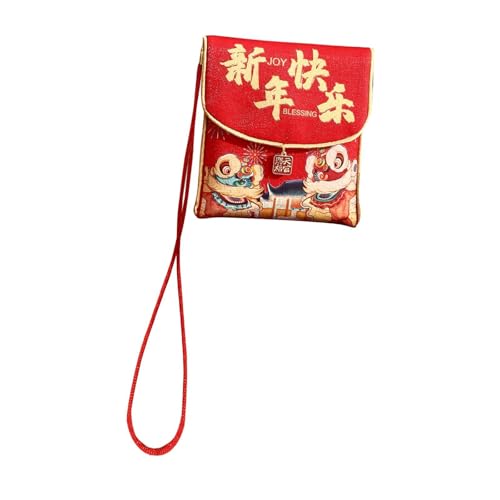 Harilla Roter Umschlag für Das Chinesische Neujahr, Roter Taschenumschlag, 10,9 X 11,9 cm, Praktisch, Einfach zu Bedienen, Rotes Paket Zur Feier von Hong Bao, mit Lanyard Harilla Roter Umschlag für Das Chinesische Neujahr, Roter Taschenumschlag, 10,9 X 11,9 cm, Praktisch, Einfach zu Bedienen, Rotes Paket Zur Feier von Hong Bao, mit Lanyard von Harilla