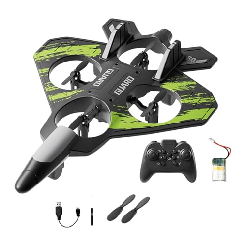 Harilla Schaum-Fernbedienungsflugzeug RC-Flugzeug für Erwachsene Outdoor-Spielzeug Anti-Kollision Anti-Falling 6CH Hobby-Segelflugzeug-Kämpfermodell, GrÜn von Harilla