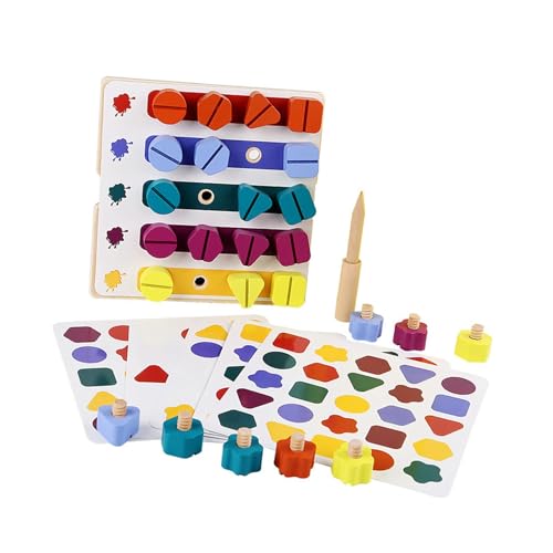 Harilla Schraubenmutter-Spielzeug, passendes Spiel, passendes Puzzle, kreativ, Montessori-Lernen, pädagogisch, für Mädchen, Jungen, von Harilla