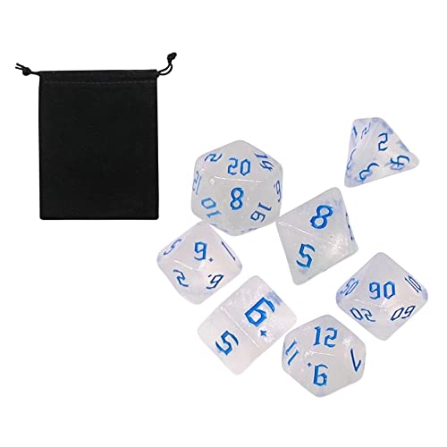 Harilla Set mit 7 Polyedrischen Würfeln, ideal für Spieleabende und Zusammenkünfte, Blau von Harilla