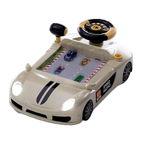 Harilla Simulation Fahren Lenkrad Spielzeug Desktop Spiel Pädagogisches Elektrisches Rennspiel für Kinder Jungen Mädchen, Weiß Harilla Simulation Fahren Lenkrad Spielzeug Desktop Spiel Pädagogisches Elektrisches Rennspiel für Kinder Jungen Mädchen, Weiß von Harilla