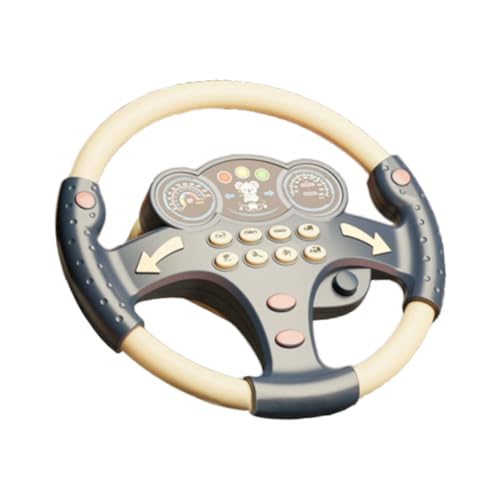 Harilla Simuliertes Lenkrad tragbarer Fahrcontroller Kinder Sound Spiel sensorisches Auto Fahren Simuliertes Spielzeug für Boy Kids Girl, Blau von Harilla