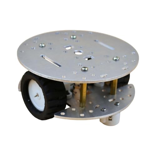 Harilla Smart Roboter Car Chassis, DIY Model Chassis Frame, 2 Rad, Science Kits Round Base Reduktion Motor für DIY -Enthusiast -Zubehör, Silber Harilla Smart Roboter Car Chassis, DIY Model Chassis Frame, 2 Rad, Science Kits Round Base Reduktion Motor für DIY -Enthusiast -Zubehör, Silber von Harilla