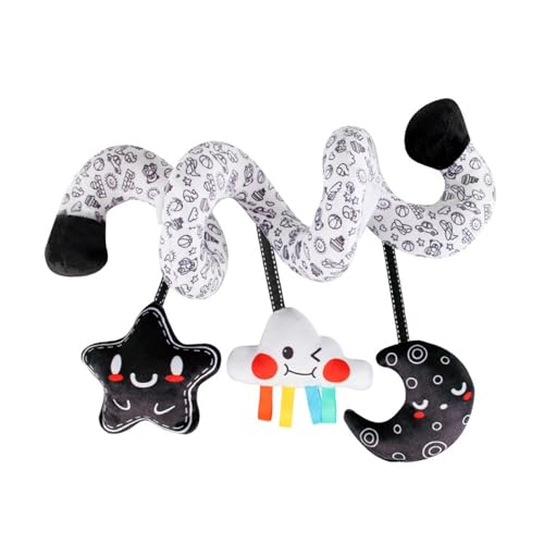 Harilla Spiralförmiges Sitzspielzeug, Hängende Rassel, Ornament, Frühpädagogische Koordination, Kinderwagen-Aktivitätsspiel, Dekoration für die Heimreise von, Schwarz Und Weiß Harilla Spiralförmiges Sitzspielzeug, Hängende Rassel, Ornament, Frühpädagogische Koordination, Kinderwagen-Aktivitätsspiel, Dekoration für die Heimreise von, Schwarz Und Weiß von Harilla