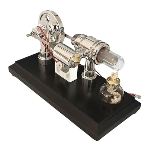 Harilla Stirlingmotor-Modell, Heißluft-Stirlingmotor, Motor, praktische Fähigkeiten, pädagogisches Physik- und Wissenschaftslernspielzeug für Demo-Requisiten, 8cmx17cmx9cm von Harilla