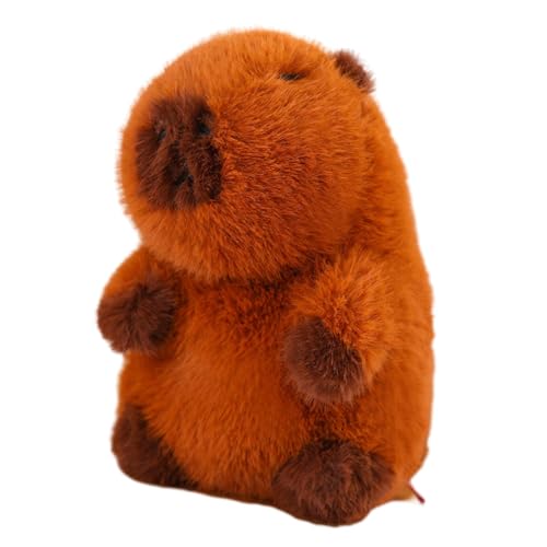 Harilla Stofftier, süßes Capybara-Stofftier, Raumdekoration, bequemes Auto, Cartoon-Capybara-Plüschtier für Freunde, Jungen, Mädchen, Geschenke, 25cm ohne Haare von Harilla