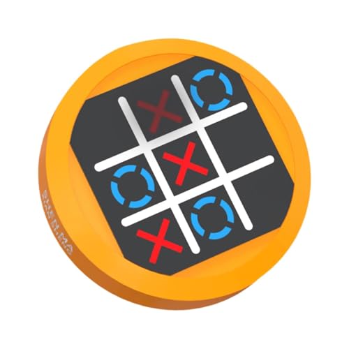 Harilla Tac Toe Bolt Games Brain Teaser Family Game Interaktive Handheld Puzzle Game Konsole Brettspiel für Kinder Erwachsene Geburtstagsgeschenk , Orange von Harilla