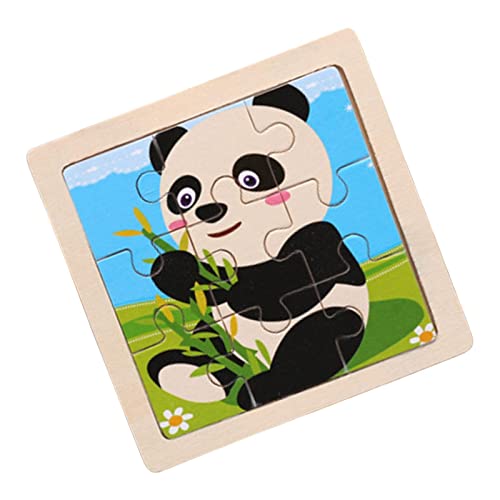 Harilla Tierförmiges Holzpuzzle - Pädagogisches Spielzeug für Kleinkinder ab 3 Jahren, Panda von Harilla