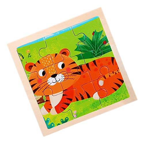 Harilla Tierförmiges Holzpuzzle - Pädagogisches Spielzeug für Kleinkinder ab 3 Jahren, Tiger von Harilla