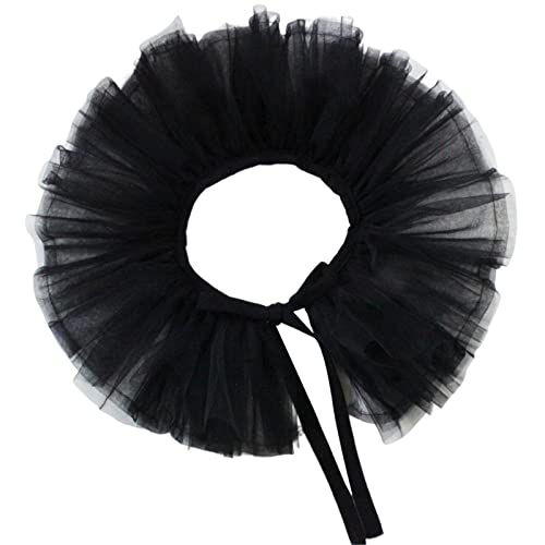 Harilla Tüll-Rüschenhals, Abnehmbarer mehrlagiger Mesh-Halsband, Kostümzubehör, Schwarz Harilla Tüll-Rüschenhals, Abnehmbarer mehrlagiger Mesh-Halsband, Kostümzubehör, Schwarz von Harilla