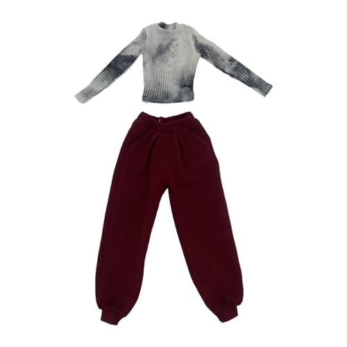 Harilla Weibliche Figur im Maßstab 1:6, Puppenkleidung, Puppen-Outfit, Oberteil mit Hose, Miniatur-Schutz für Figuren für 12-Zoll-Figuren Harilla Weibliche Figur im Maßstab 1:6, Puppenkleidung, Puppen-Outfit, Oberteil mit Hose, Miniatur-Schutz für Figuren für 12-Zoll-Figuren von Harilla